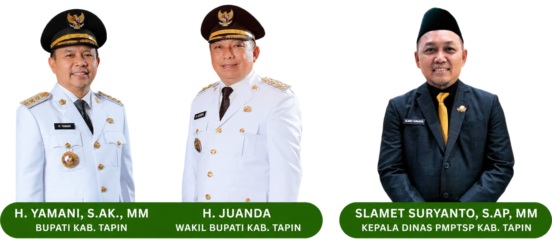Bupati, Wakil Bupati, dan Kepala Dinas PMPTSP Kabupaten Tapin